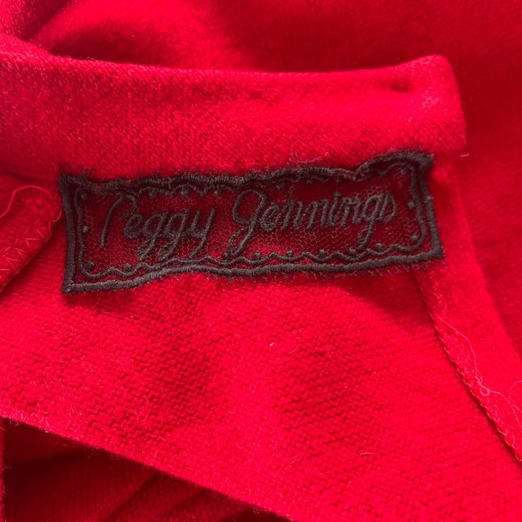 Vintage Peggy Jennings Red Cashmere Sweater - Picture 10 of 12